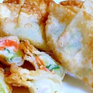 ポテトサラダをリメイク☆「ポテサラ揚げ餃子」